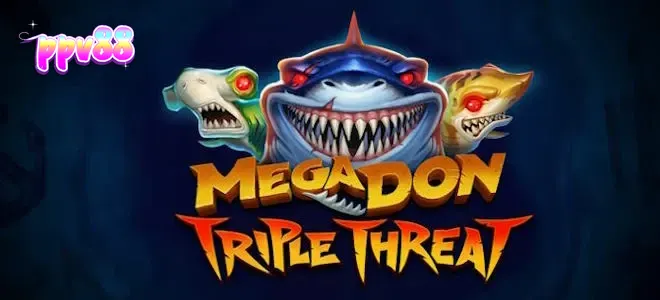 Tampilan visual predator laut dalam slot Mega Don Triple Threat